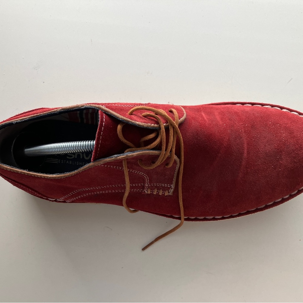 Red suede men’s shoes